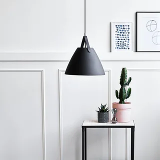 LED-Pendelleuchte Strap 36, schwarz von Nordlux in Schwarz, Braun – Produktfoto 3 von 5