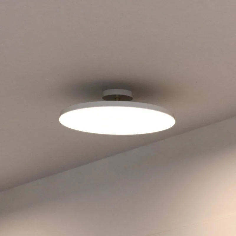 LED plafondlamp Kaito 2 Pro, Ø 40 cm, wit, afstand fra Nordlux i Hvid, Messing – produktbillede