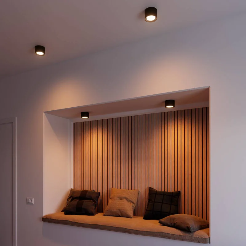 LED plafondspot Landon Smart, hoogte 8,2 cm van Nordlux in Zwart – productfoto