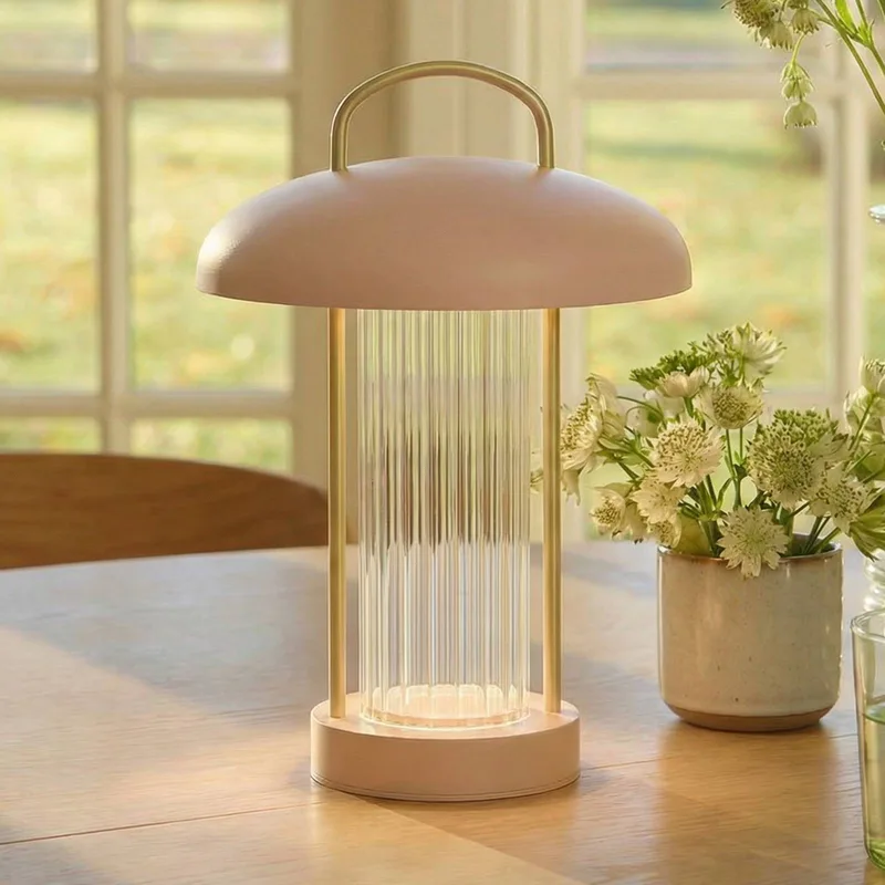 LED tafellamp Mirano, oudroze, hoogte 29 cm, metaal by Nordlux in Lichtroze, transparant – product photo