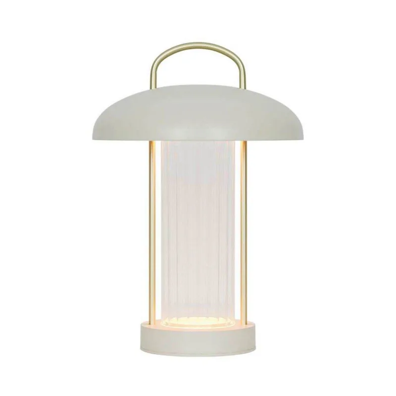 LED tafellamp op batterijen Mirano, beige, hoogte 29 cm Metaal de Nordlux en Beige, transparant – photo du produit