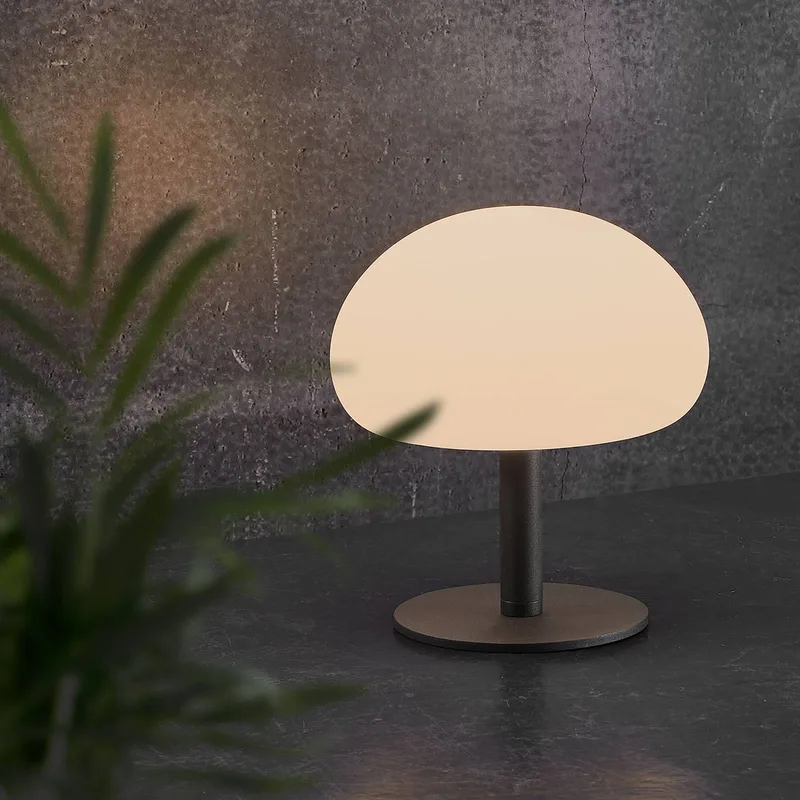 LED tafellamp Sponge Table met accu 21,5 cm by Nordlux in Wit, zwart – product photo