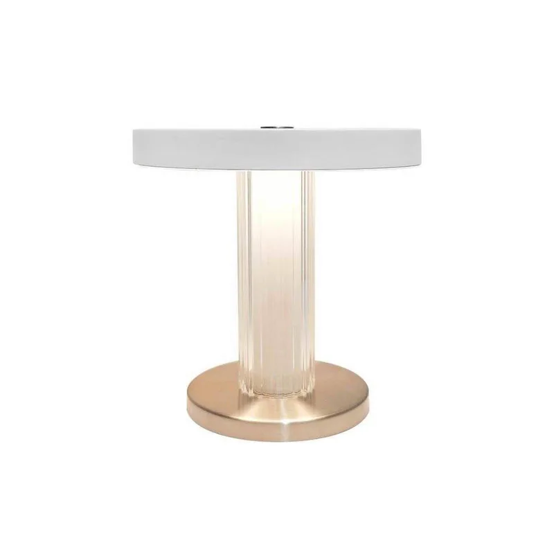 LED tafellamp Trezzi, wit, hoogte 22 cm, metaal/glas von Nordlux in Weiß, Transparent – Produktfoto 1 von 5