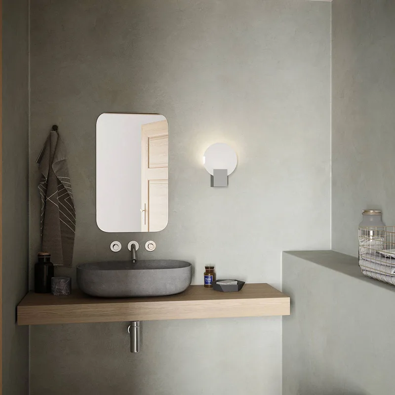LED wandlamp Hester, IP44, wit von Nordlux in Wit, gesatineerd – Produktfoto