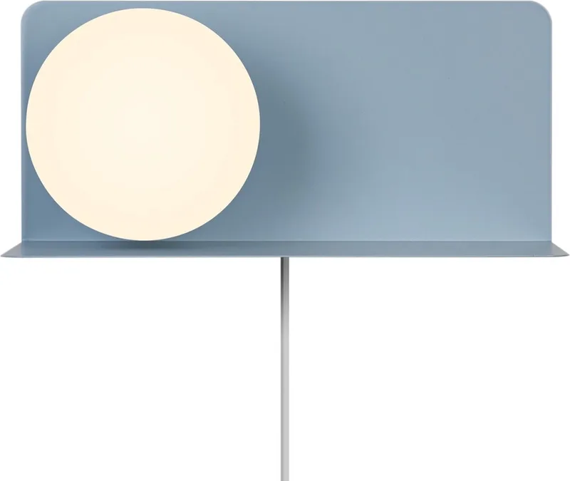 Lilibeth-wandlamp-E14-opaal glas-blauw von Nordlux in Blauw – Produktfoto