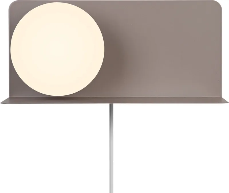 Lilibeth-wandlamp-E14-opaal glas-bruin von Nordlux in Bruin – Produktfoto