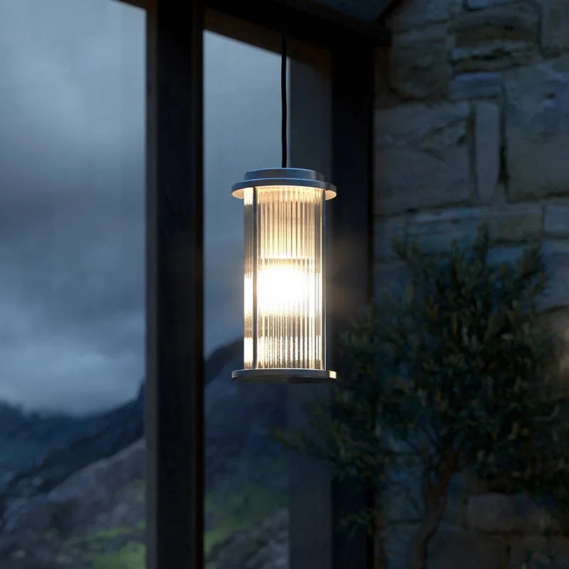 Linton buiten hanglamp, gegalvaniseerd by Nordlux in Zink, transparant – product photo