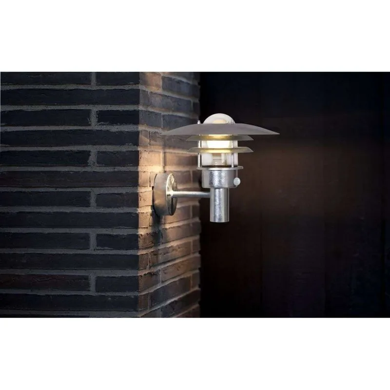 Lønstrup 32 Wandlamp w/Sensor Galvanised - Nordlux - Metaal von Nordlux – Produktfoto