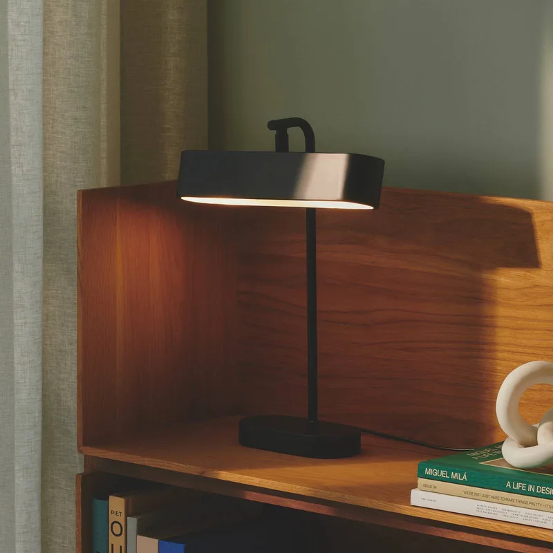 Merlin bureaulamp, metaal von Nordlux in Zwart – Produktfoto