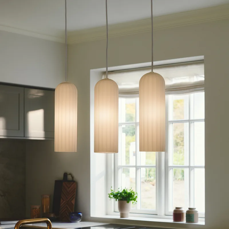 Miella 3 Hanglamp Rail White - Nordlux - Eetkamer - Glas - Meerdere lampen by Nordlux – product photo