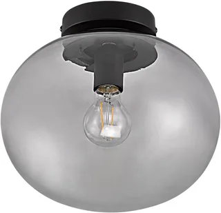 Alton loftlampe med glasskærm, sort/røg fra Nordlux i Sort – produktbillede 1 af 2