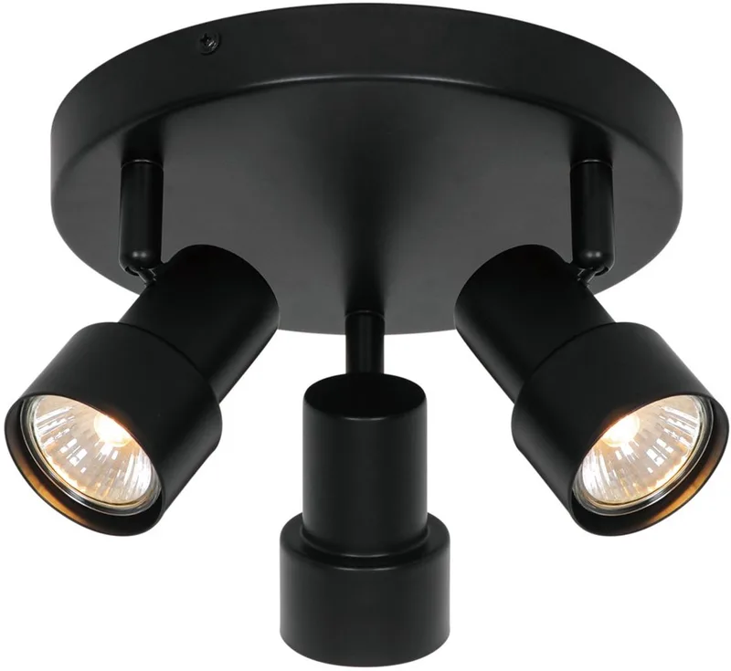 Nordlux-Boston-3x Plafondlamp-GU10-Zwart von Nordlux in Zwart – Produktfoto