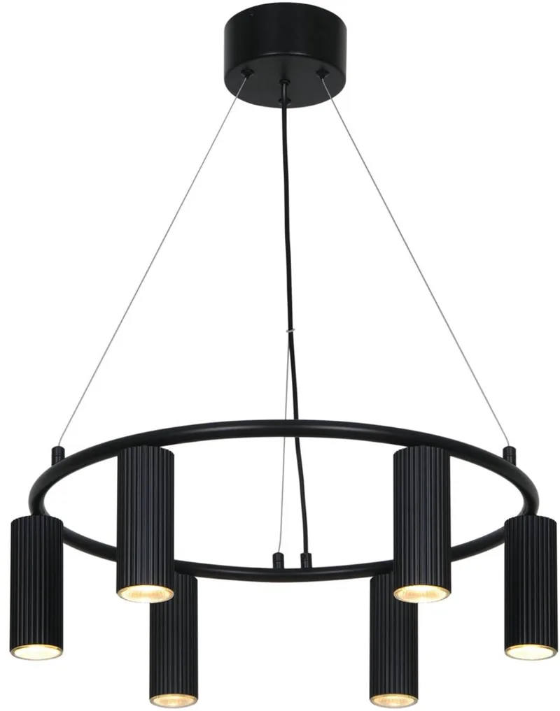 Nordlux-Vico-6x Hanglamp-Zwart by Nordlux in Zwart – product photo