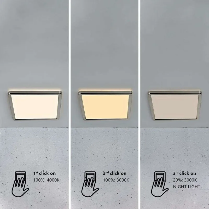 Oja 29 Square plafondlamp, zilver, 2,3 cm - Nordlux - Woonkamer - Kunststof by Nordlux – product photo