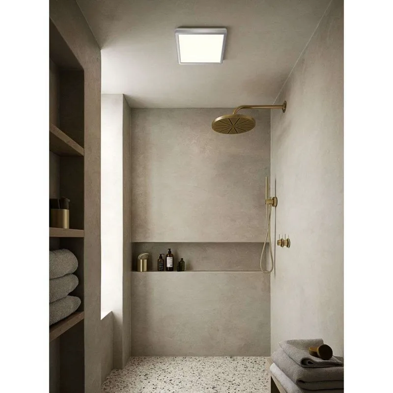 Oja Square 29 plafondlamp IP54 chroom - Nordlux - Woonkamer - Kunststof by Nordlux – product photo