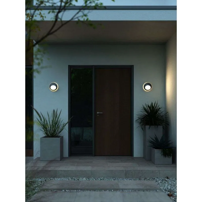 Oliver Round buitenwandlamp Black - Nordlux - Terras - Kunststof by Nordlux – product photo
