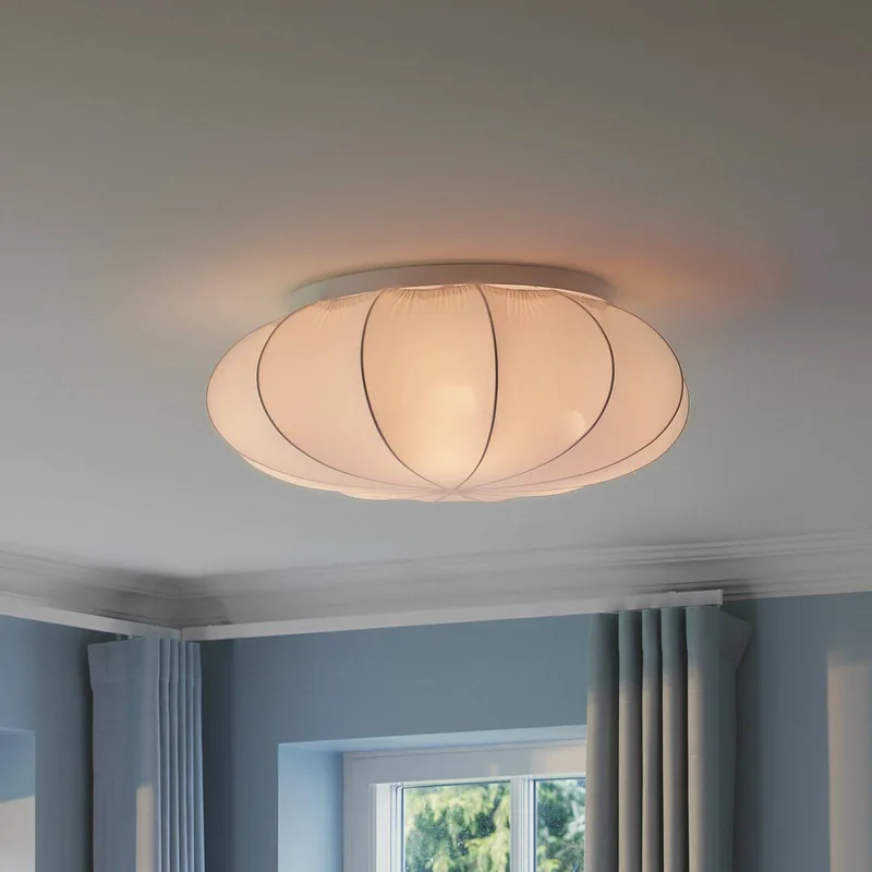 Plafondlamp Aeron, Ø 60 cm, textiel, E27 van Nordlux in Wit – productfoto