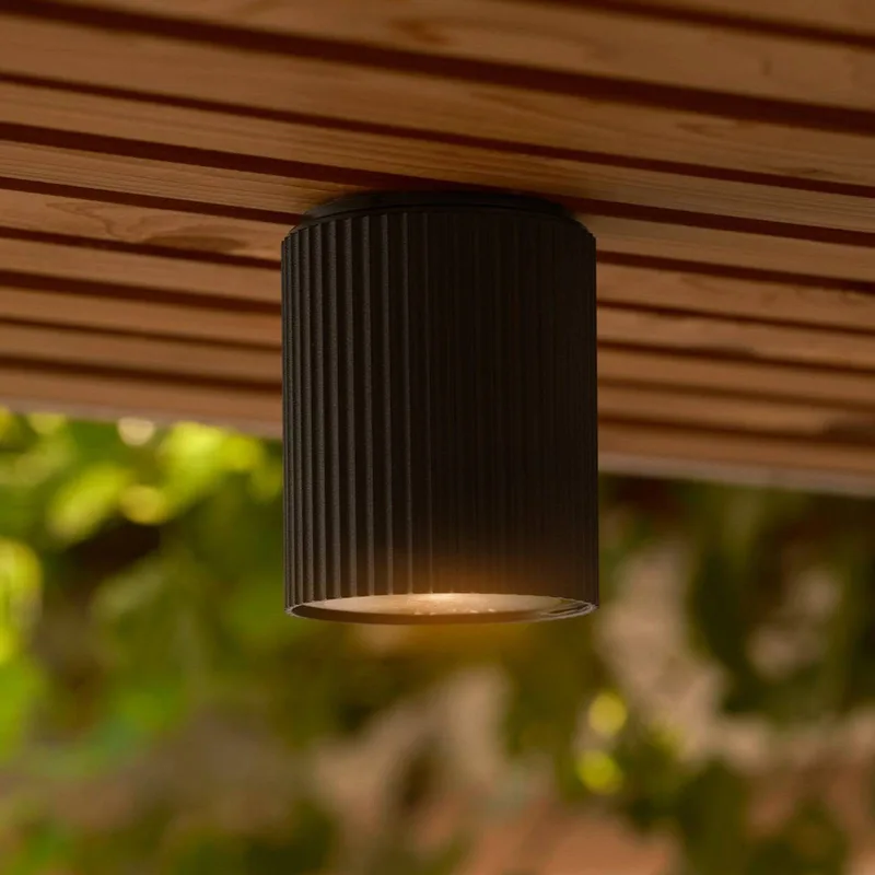 Plafondlamp Kyklop Ripple, aluminium, GU10 by Nordlux in Zwart – product photo