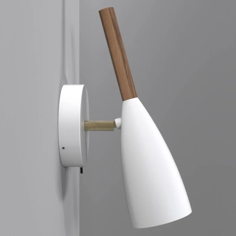 PURE wandlamp in met houten element de Nordlux en Blanc – photo du produit 2 sur 3