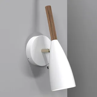 PURE wandlamp in met houten element de Nordlux en Blanc – photo du produit 1 sur 3