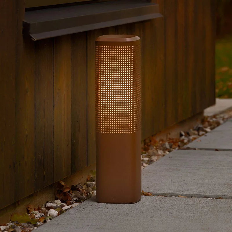 Sokkellamp Sidara 45 Seaside, aluminium, IP44, E27 by Nordlux in Bruin – product photo