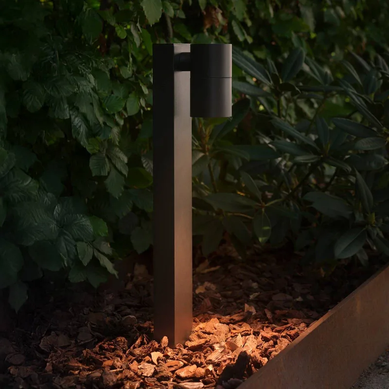 Sokkellamp Tin 50, aluminium, IP44, GU10 by Nordlux in Zwart – product photo
