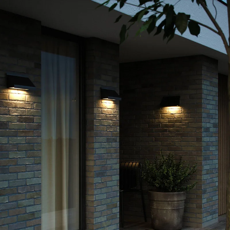 Tadas buitenwandlamp, aluminium, glas by Nordlux in Zwart – product photo