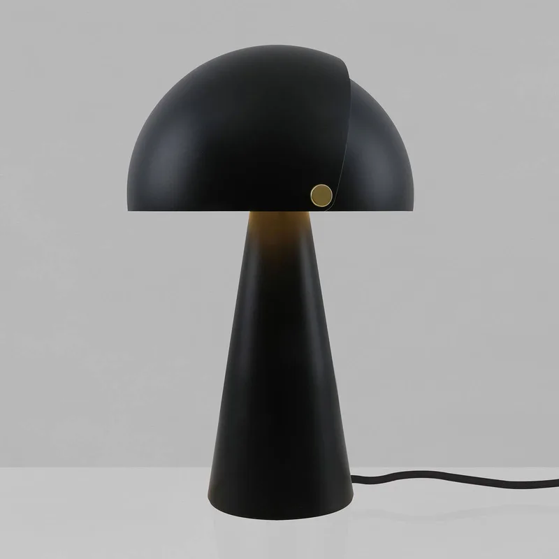 Tafellamp Align met kantelbare kap, zwart by Nordlux in Black, Brass – product photo 2 of 4