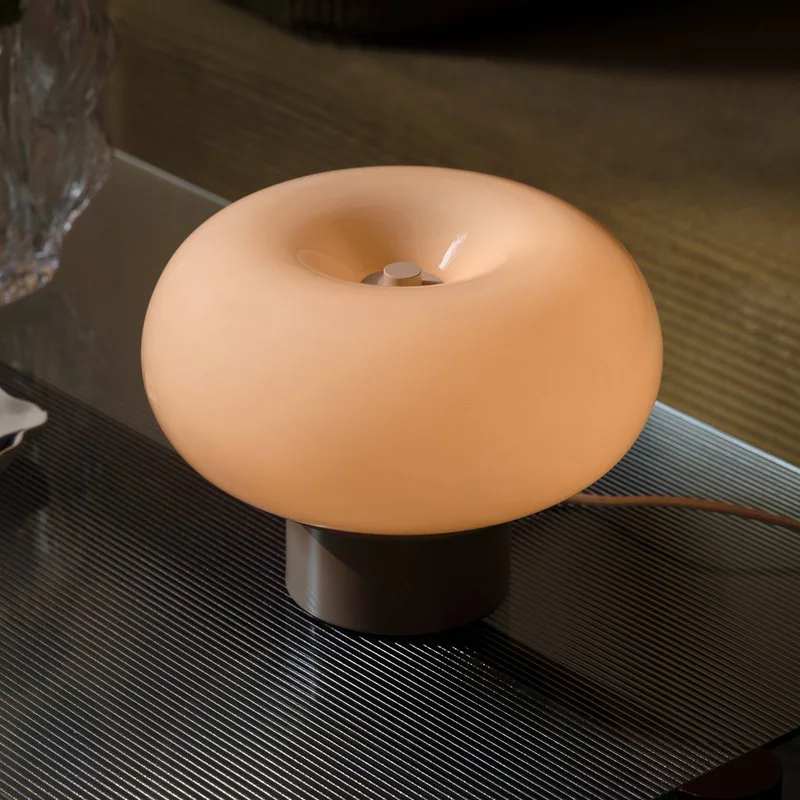 Tafellamp Malti, glas, Ø 27,5 cm, E27 de Nordlux en Beige – photo du produit