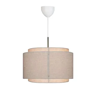 Takai-hanglamp met een dubbellaagse stoffen kap by Nordlux in Beige, White – product photo 2 of 4