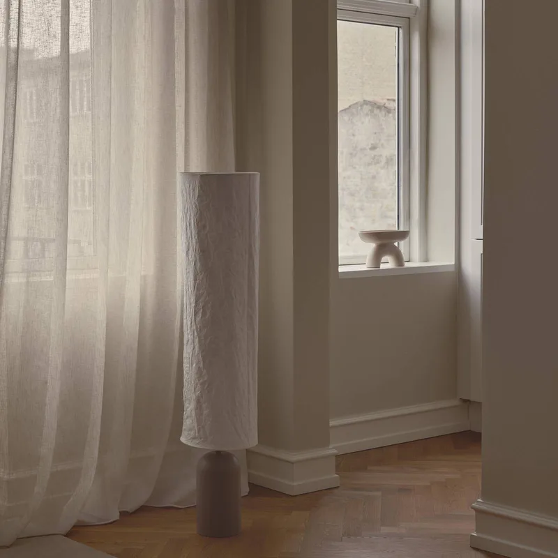 Talli vloerlamp, bruin, Tyvek/metaal, hoogte 113 cm by Nordlux in Lichtbruin, Cream – product photo 2 of 4