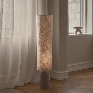 Talli vloerlamp, bruin, Tyvek/metaal, hoogte 113 cm by Nordlux in Lichtbruin, Cream – product photo 1 of 4