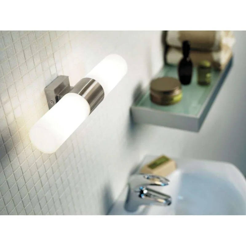 Tangens Double Wandlamp Brushed Steel - Nordlux - Gang / Hal - Metaal by Nordlux – product photo