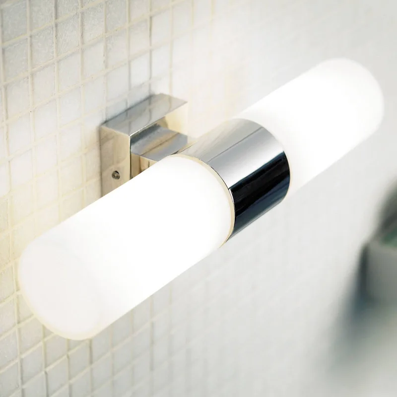Target wandlamp, chroomkleurig, 2-lamps, IP44 de Nordlux en Blanc, Chrome – photo du produit