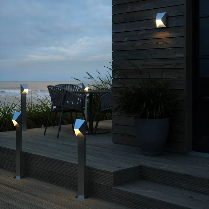 Tuinpadverlichting Pontio Garden h. 85cm verzinkt by Nordlux in Zinkgrijs – product photo