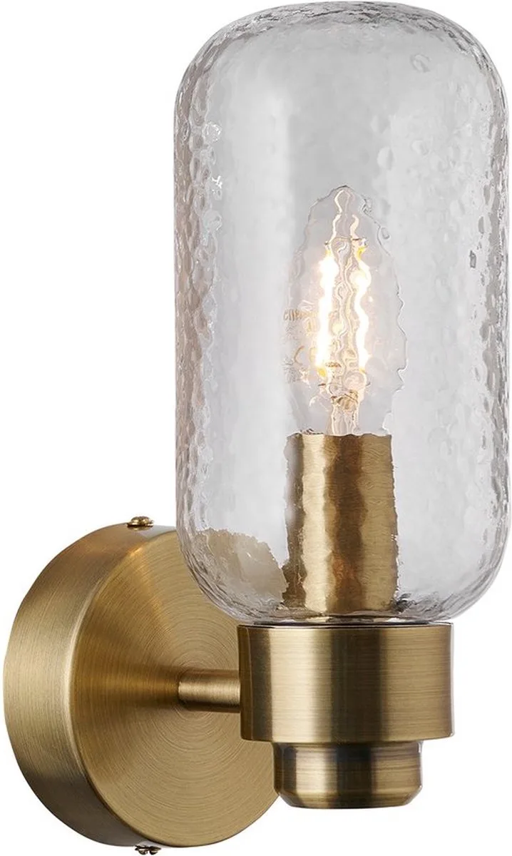 Tutan-wandlamp-IP44-E14-glas/messing van Nordlux in Messing – productfoto