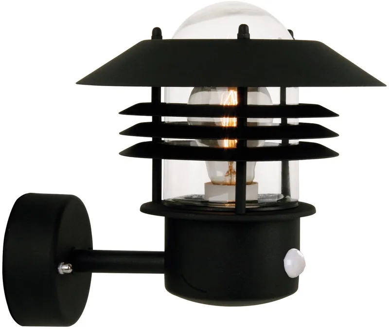 Vejers-wandlamp-sensor-E27-zwart by Nordlux in Zwart – product photo