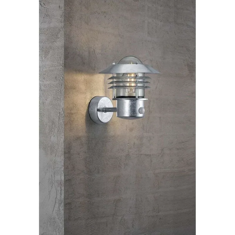 Vejers Wandlamp w/Sensor Galvanised - Nordlux - Metaal de Nordlux – photo du produit