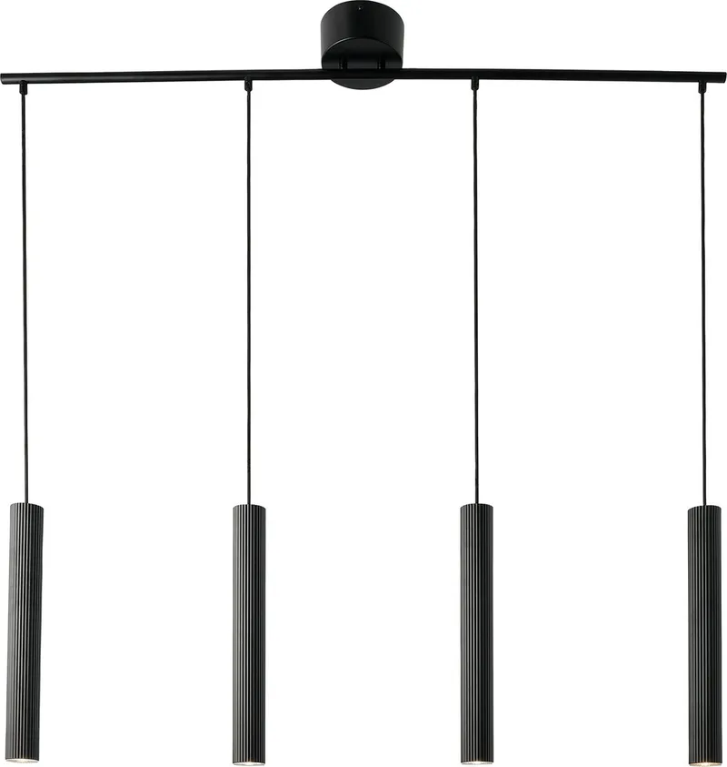 Vico-hanglamp-4-rail-GU10-zwart by Nordlux in Zwart – product photo