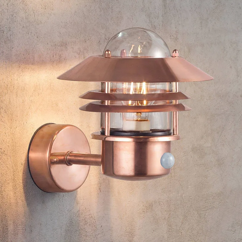 Wandlamp BLOKHUS sensor koper van Nordlux – productfoto
