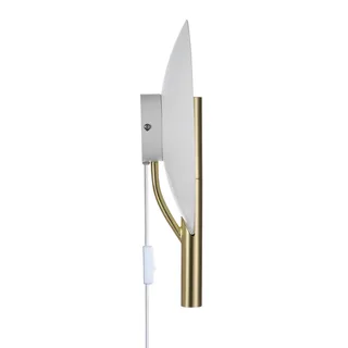 Wandlamp Furiko met schakelaar, messing/wit by Nordlux in Geborsteld messing, White – product photo 2 of 2