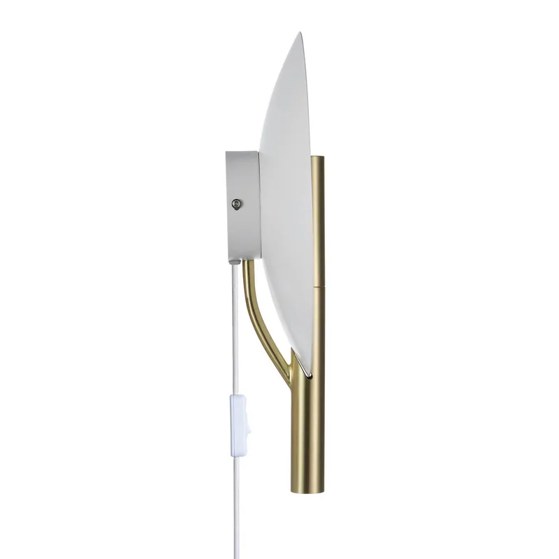 Wandlamp Furiko met schakelaar, messing/wit by Nordlux in Geborsteld messing, White – product photo 2 of 2