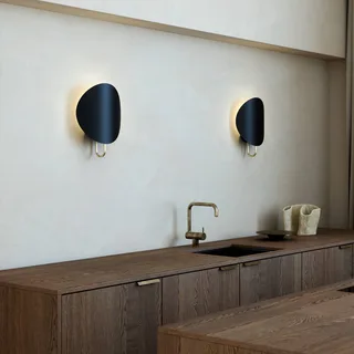 Wandlamp Spargo, indirect licht, zwart/goud by Nordlux in Black, Brass – product photo 1 of 2