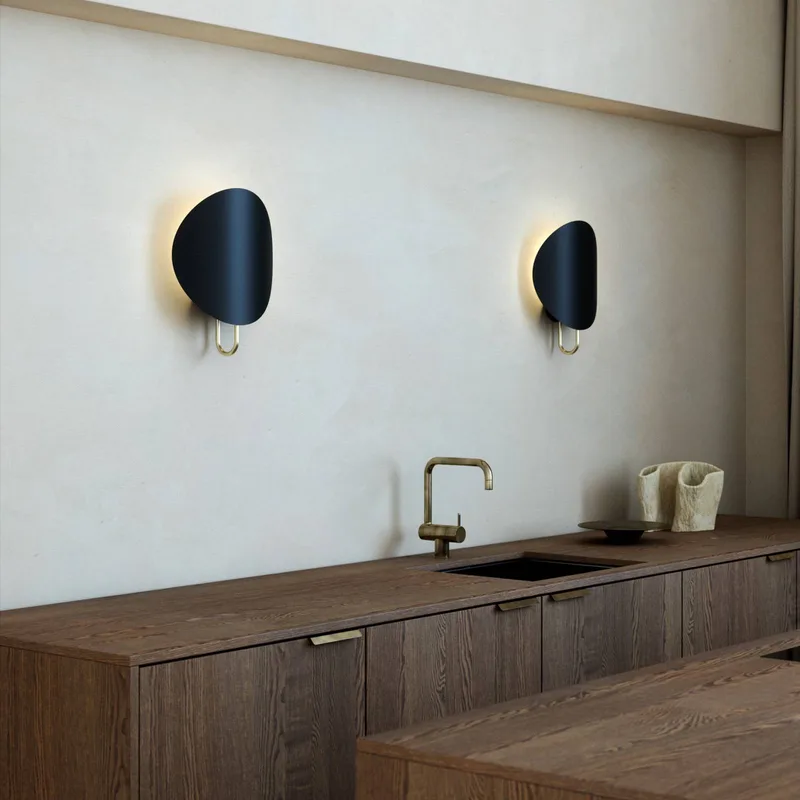 Wandlamp Spargo, indirect licht, zwart/goud by Nordlux in Black, Brass – product photo 1 of 2