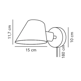 Wandlamp Stay Short met stekker, zwart by Nordlux in Black, White – product photo 3 of 3