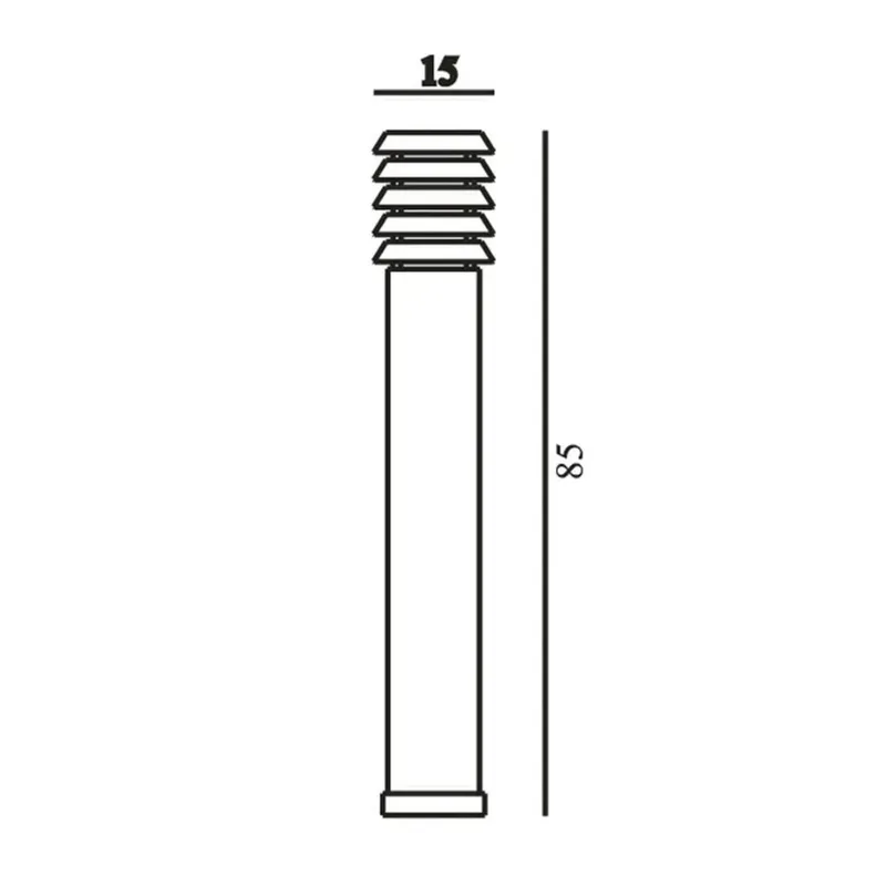 Alta Buiten Bollard Groot Hout/Verzinkt by Norlys – product photo