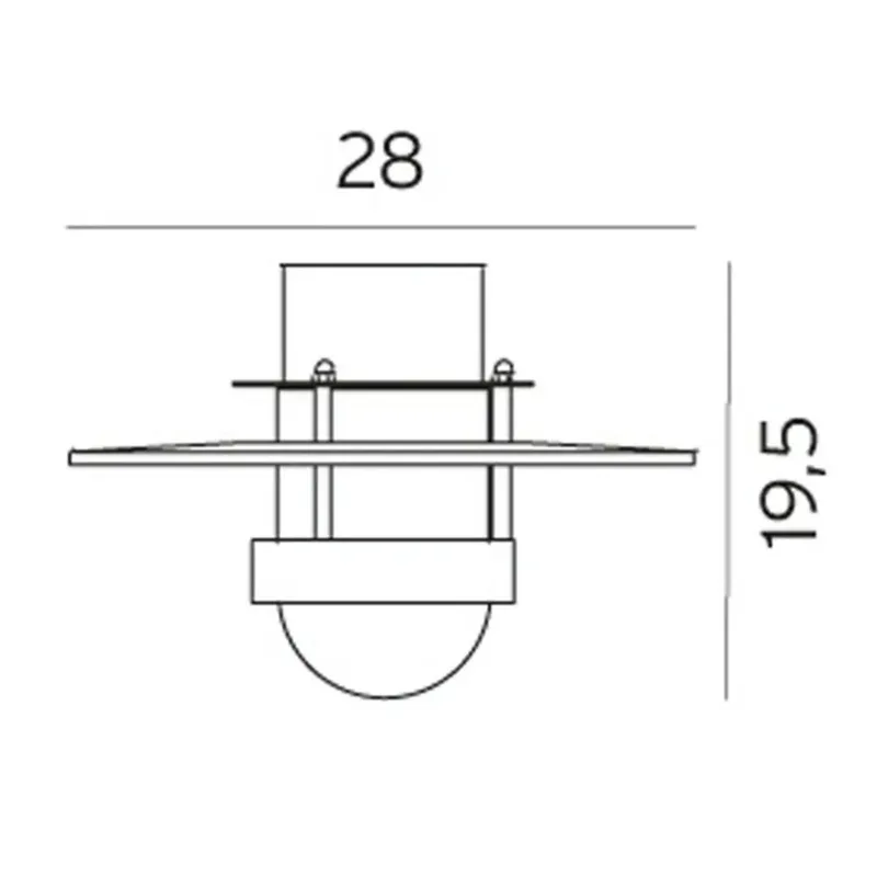 Bergen buiten plafondlamp gegalvaniseerd by Norlys – product photo