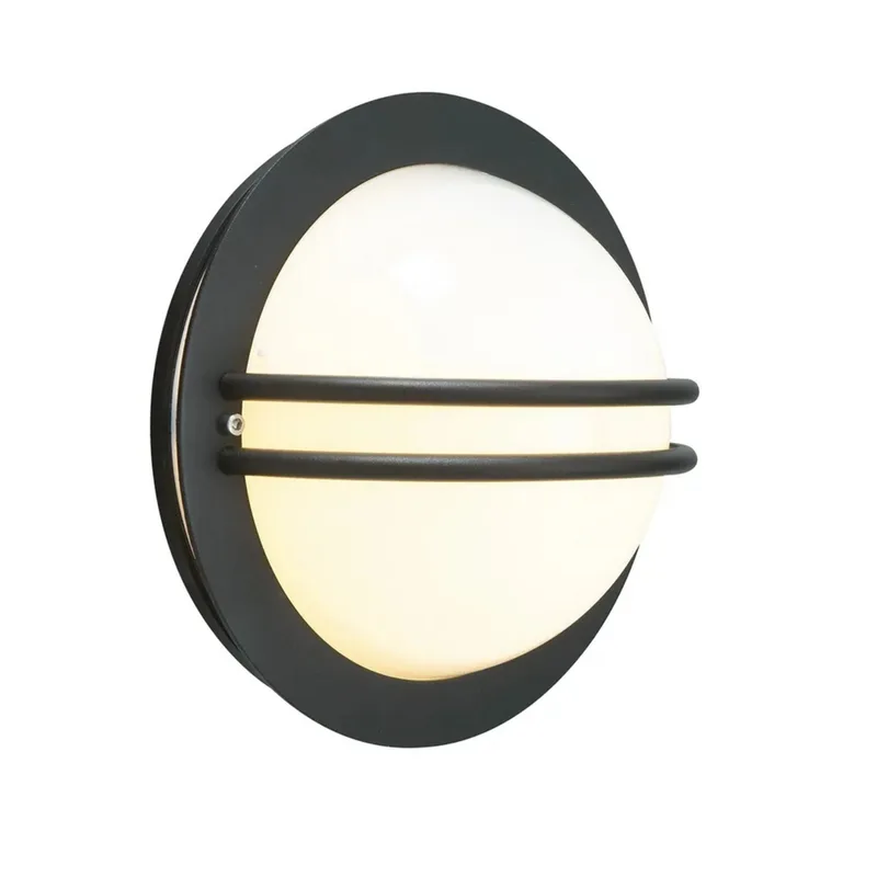 Bremen Buiten Wandlamp Opaal/Zwart by Norlys – product photo