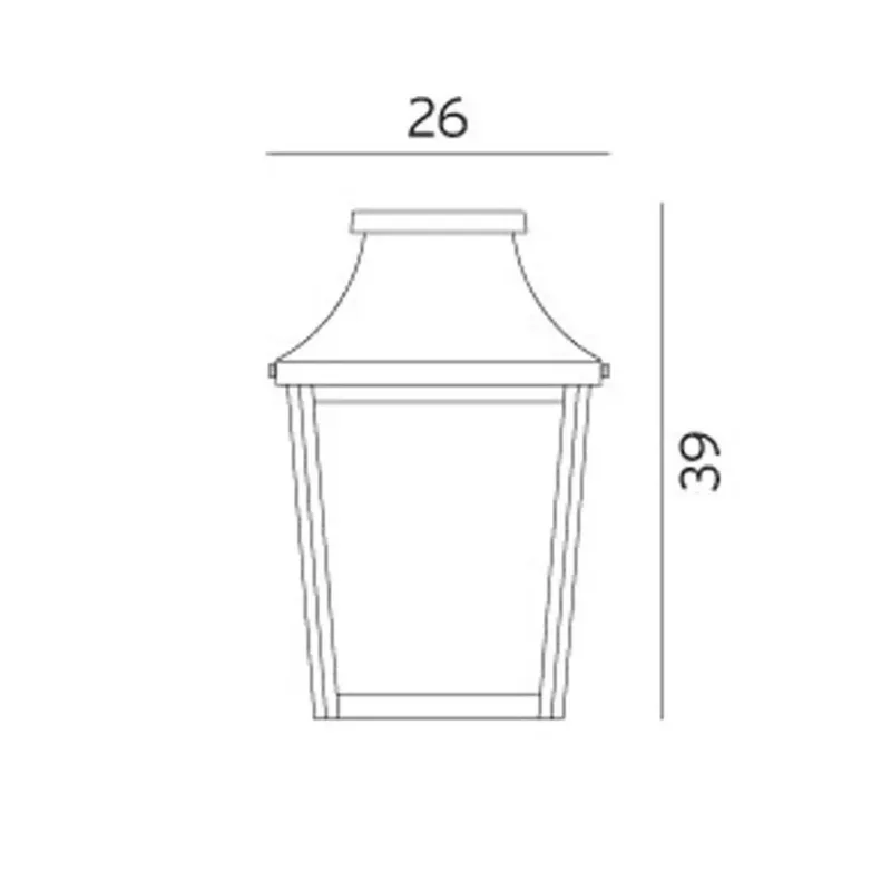 London Buiten Wandlamp Flad Wit van Norlys – productfoto