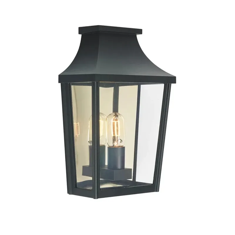 London Buiten Wandlamp Flad Zwart van Norlys – productfoto